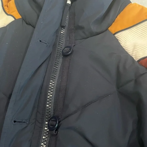 [S]Free People Navy Puffer Jacket Color Block Accent - Picture 4 of 11